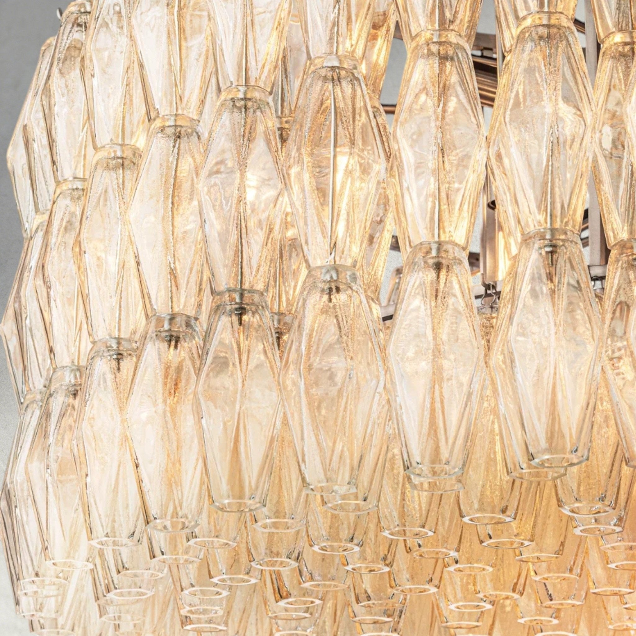 CIHELA CLEAR/ SMOKE GLASS ROUND CHANDELIER 37", 47", 62" - fovolighting