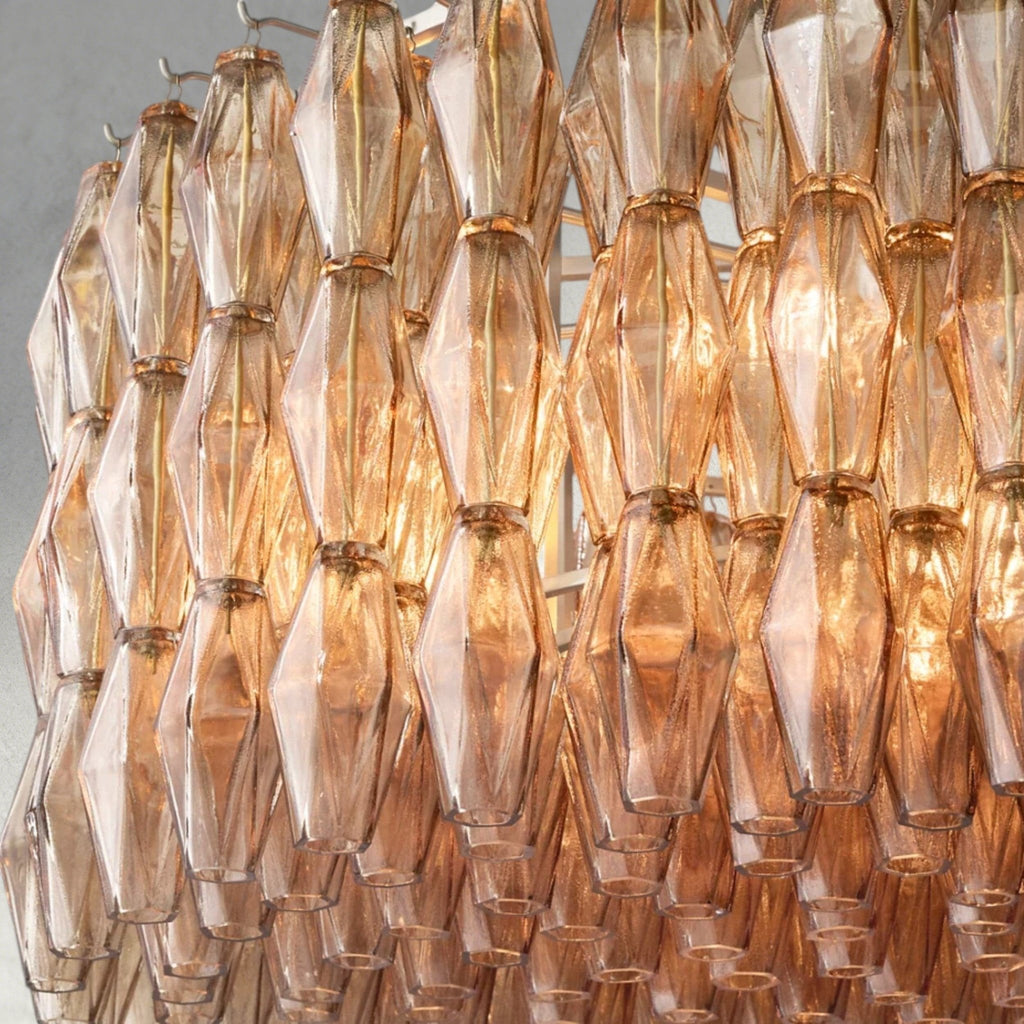 CIHELA CLEAR/ SMOKE GLASS ROUND CHANDELIER 37", 47", 62" - fovolighting