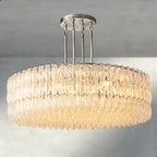 CIHELA CLEAR/ SMOKE GLASS ROUND CHANDELIER 37", 47", 62" - fovolighting