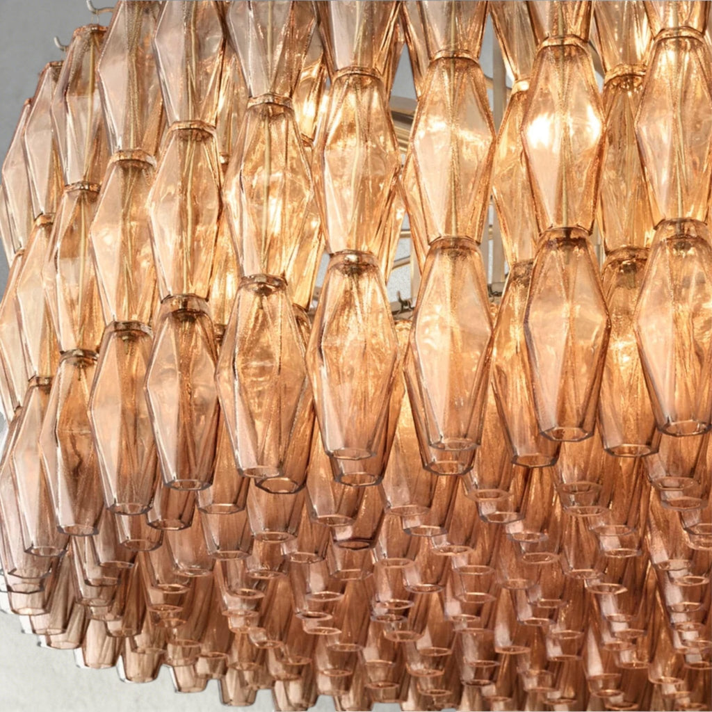 CIHELA CLEAR/ SMOKE GLASS ROUND CHANDELIER 37", 47", 62" - fovolighting