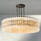 CIHELA CLEAR/ SMOKE GLASS ROUND CHANDELIER 37", 47", 62" - fovolighting