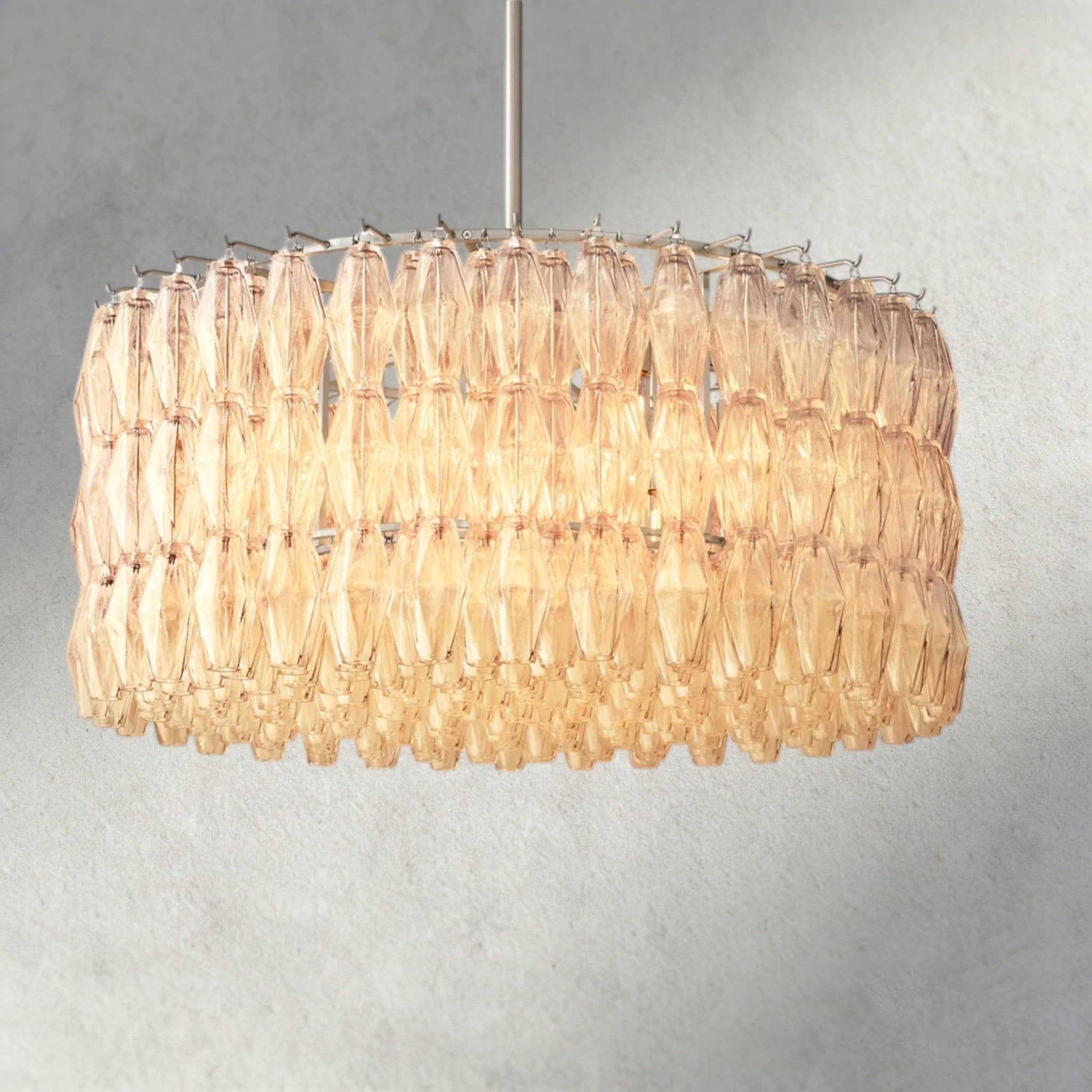 CIHELA CLEAR/ SMOKE GLASS ROUND CHANDELIER 37", 47", 62" - fovolighting