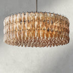 CIHELA CLEAR/ SMOKE GLASS ROUND CHANDELIER 37", 47", 62" - fovolighting