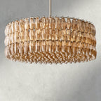 CIHELA CLEAR/ SMOKE GLASS ROUND CHANDELIER 37", 47", 62" - fovolighting