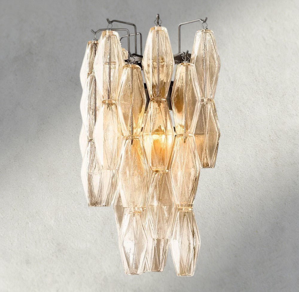 CIHELA CLEAR/ SMOKE GLASS SCONCE 19" - fovolighting