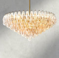 CIHELA CLEAR/ SMOKE GLASS TIERED ROUND CHANDELIER 37", 47", 62" - fovolighting