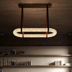 Circle Alabaster Chandelier - fovolighting