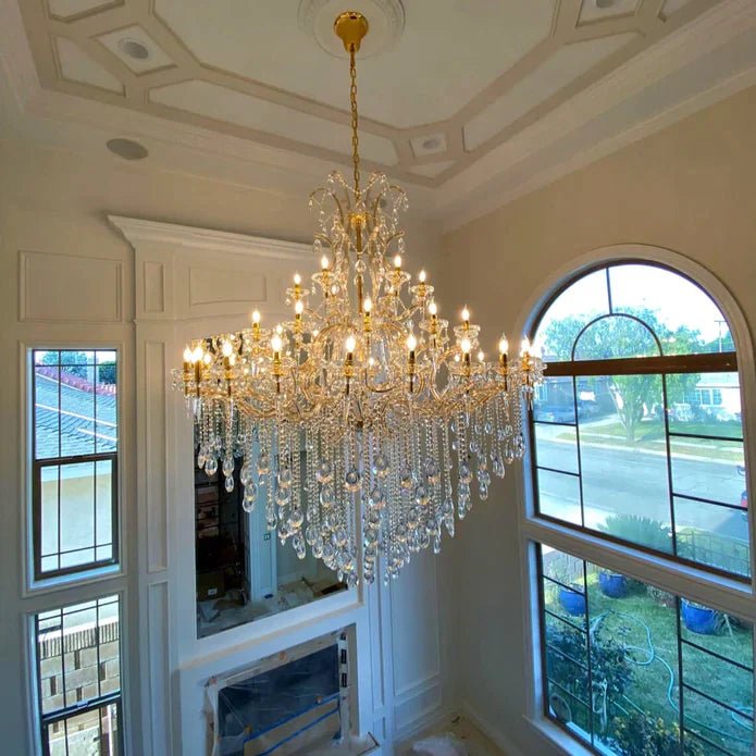 Classic Modern Multi - layers Crystal Chandelier for Staircase/Foyer/Villa - fovolighting