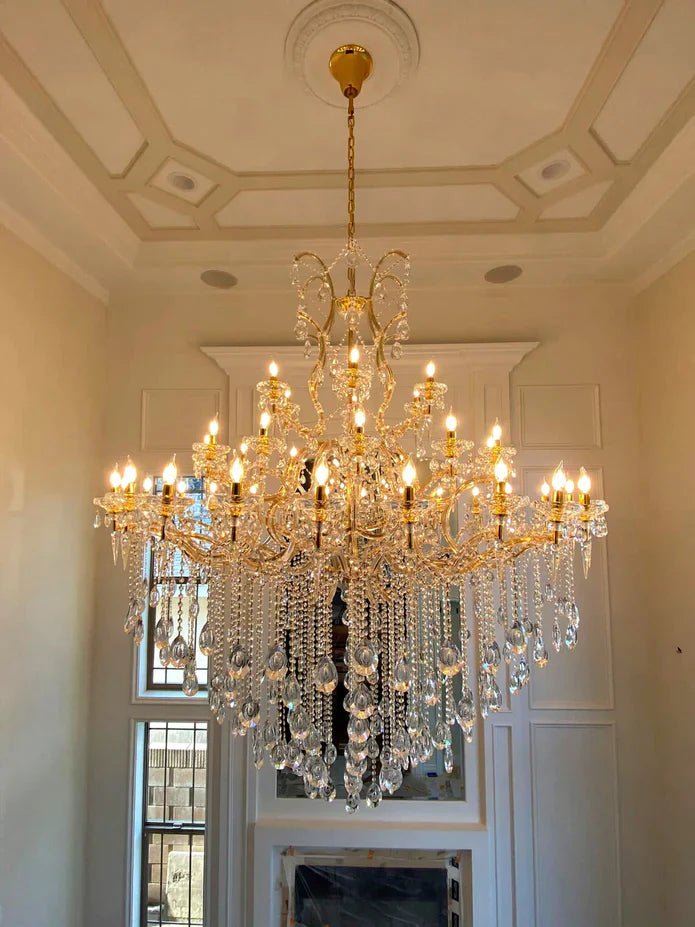 Classic Modern Multi - layers Crystal Chandelier for Staircase/Foyer/Villa - fovolighting