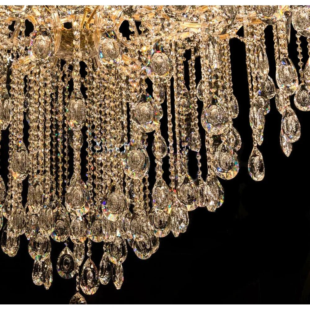 Classic Modern Multi - layers Crystal Chandelier for Staircase/Foyer/Villa - fovolighting