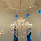 Classic Modern Multi - layers Crystal Chandelier for Staircase/Foyer/Villa - fovolighting