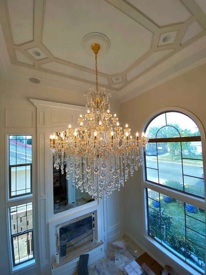 Classic Modern Multi - layers Crystal Chandelier for Staircase/Foyer/Villa - fovolighting