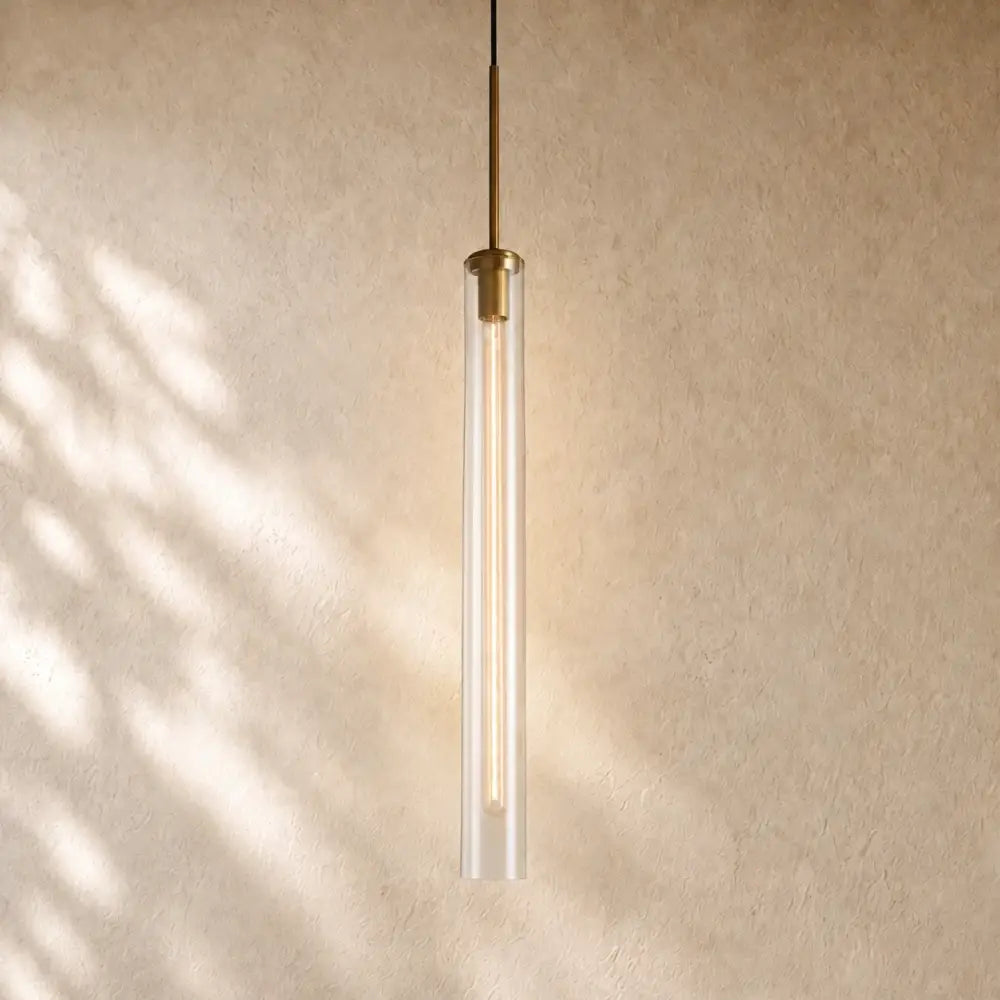Collane Hammered Glass Pendant - Fluted Glass