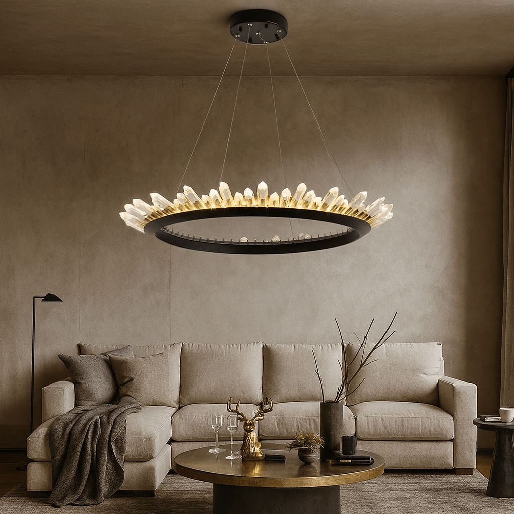 Collins Crystal Farmhouse Chandelier - fovolighting