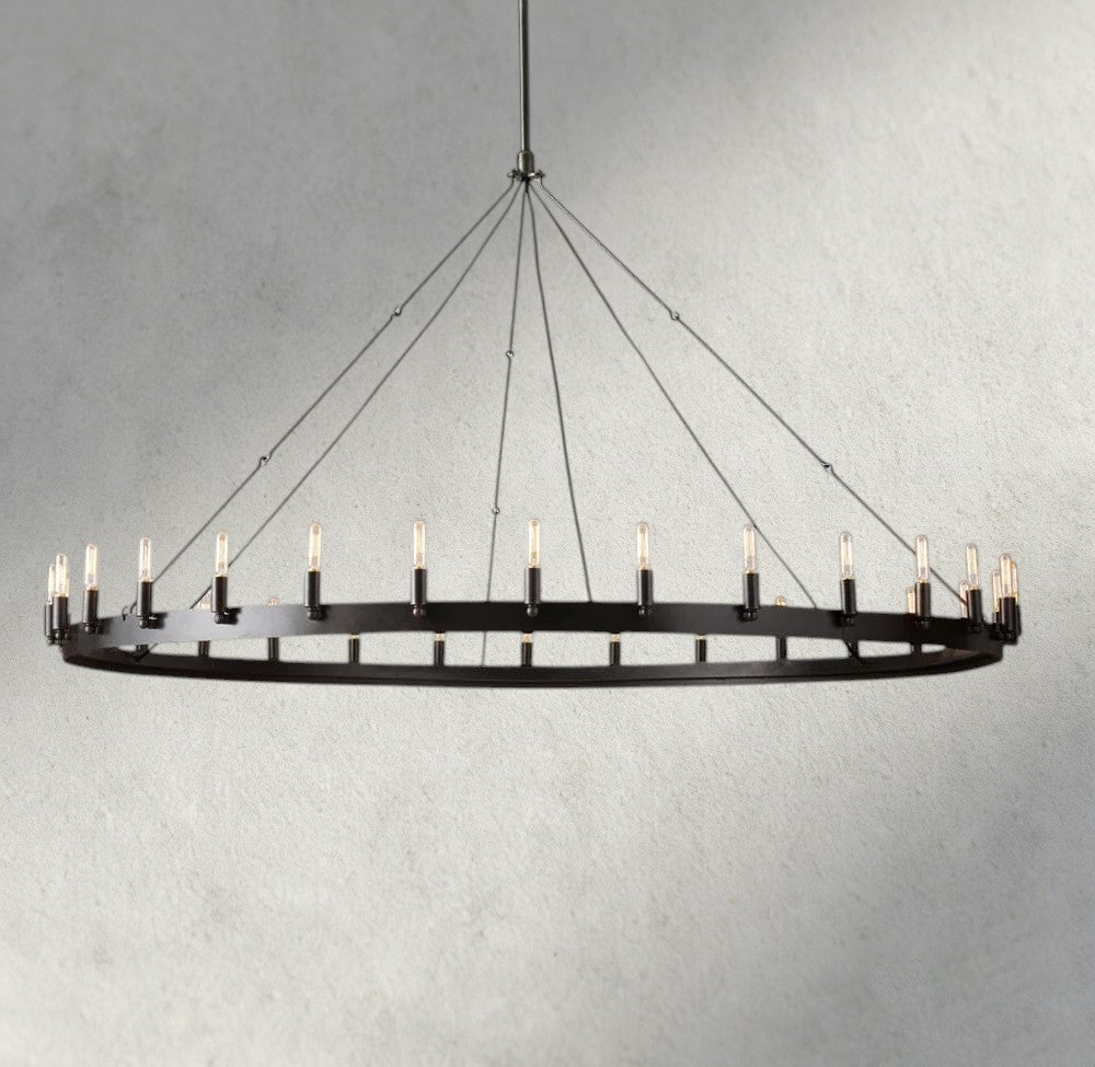 Cominv Round Outdoor Chandelier 26", 38", 50", 63", 73" - fovolighting