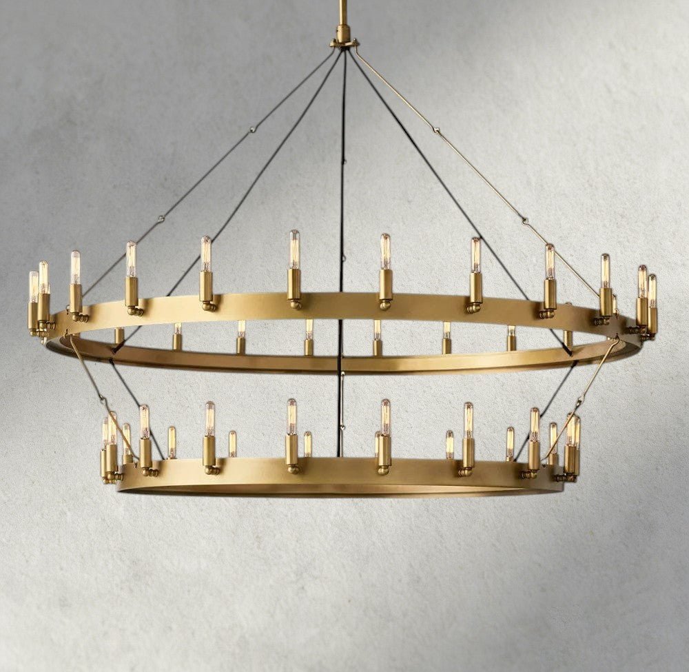 Cominv Vintage Filament Two - Tier Chandelier 38", 50", 63", 71" - fovolighting
