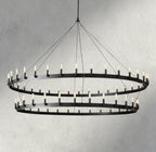 Cominv Vintage Filament Two - Tier Chandelier 38", 50", 63", 71" - fovolighting