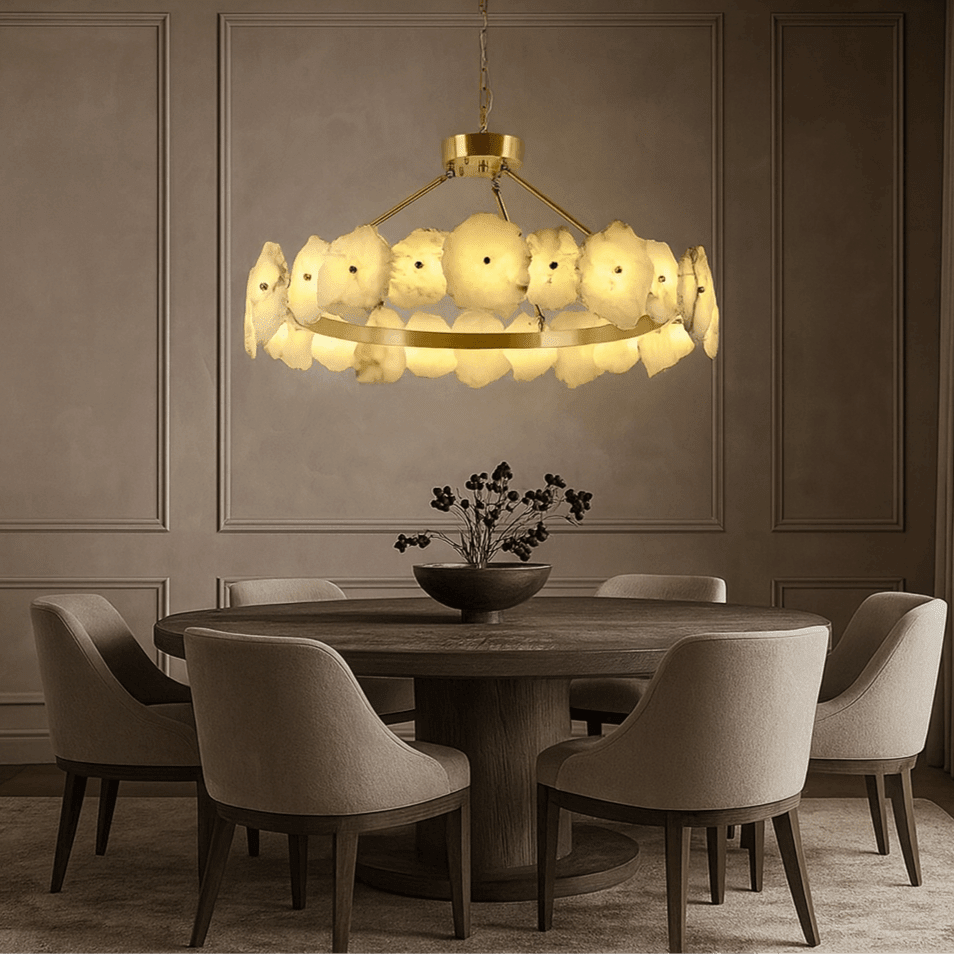 Corton Marble & Brass Chandelier - fovolighting