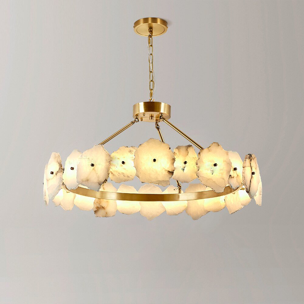 Corton Marble & Brass Chandelier - fovolighting