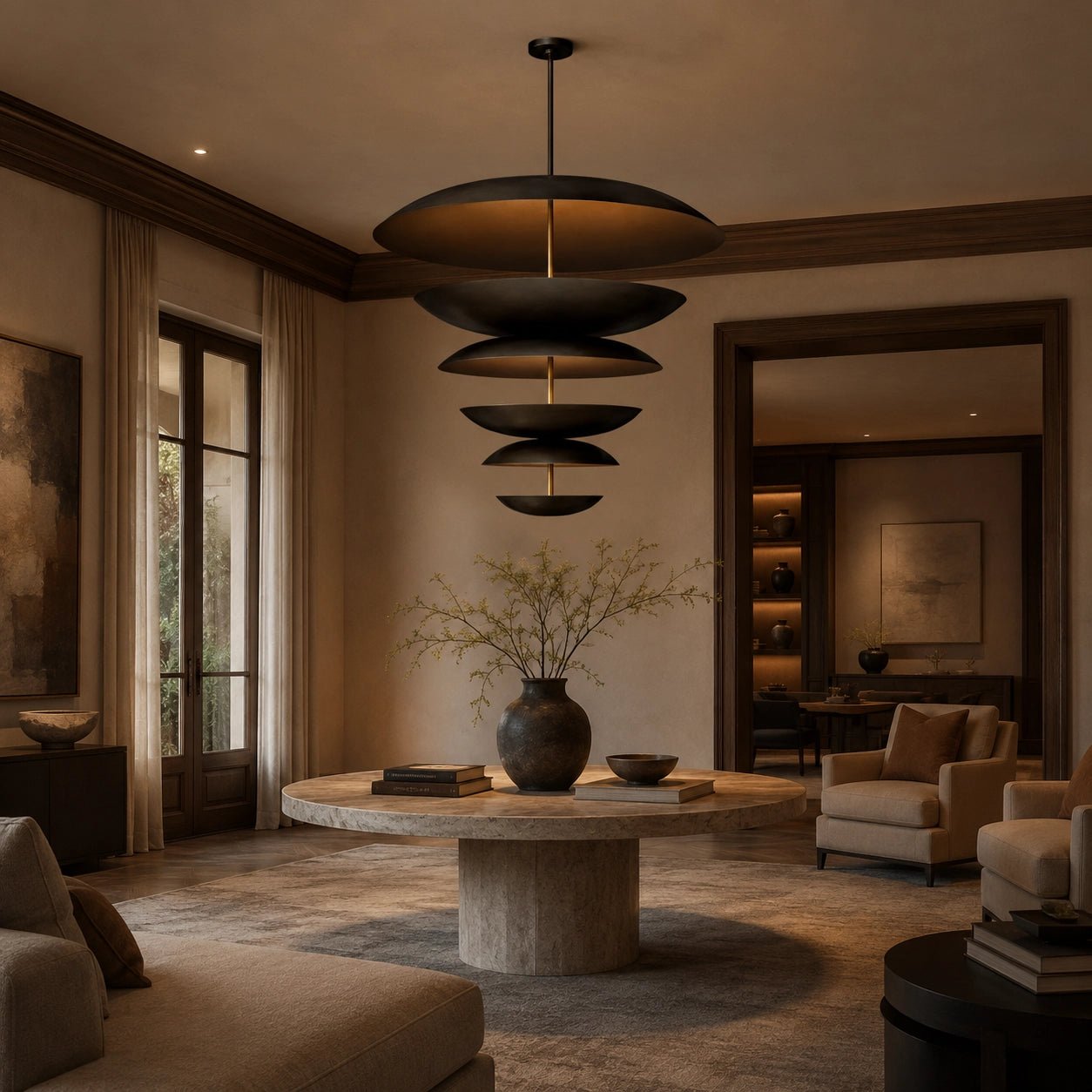 Cosmic Three-Tier Chandelier for Dining Room,Living Room - fovolighting
