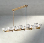 Damuet double Linear chandelier 54", 72" - fovolighting