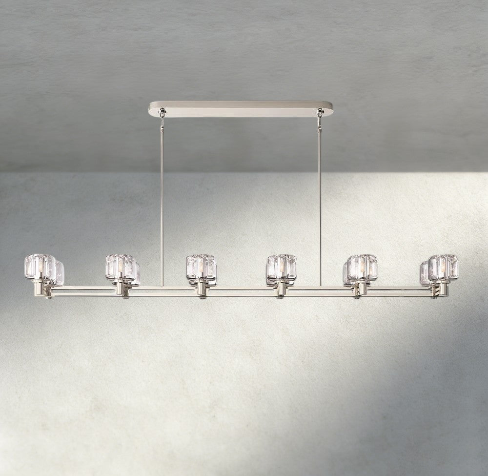 Damuet double Linear chandelier 54", 72" - fovolighting