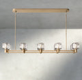 Damuet double Linear chandelier 54", 72" - fovolighting