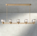 Damuet double Linear chandelier 54", 72" - fovolighting