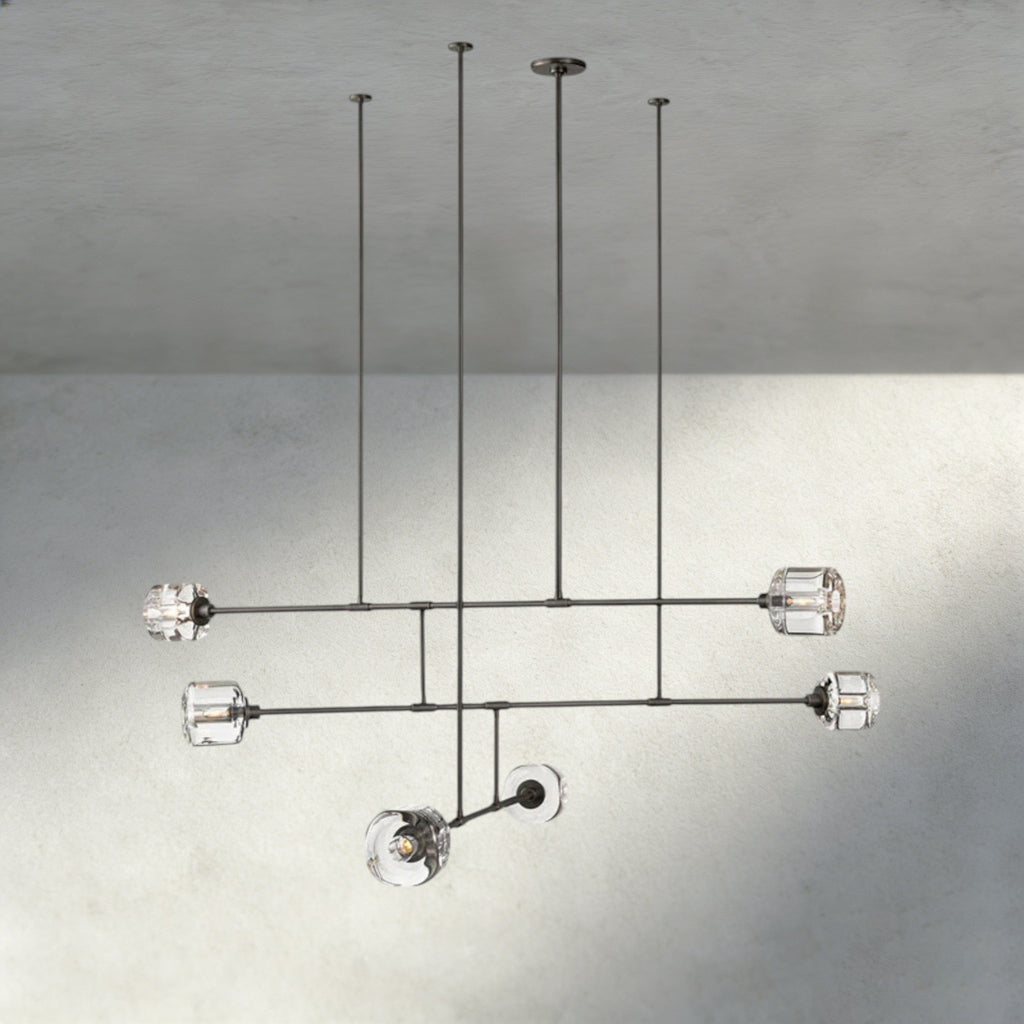 Damuet Mobile Round Chandelier 48", 62" - fovolighting