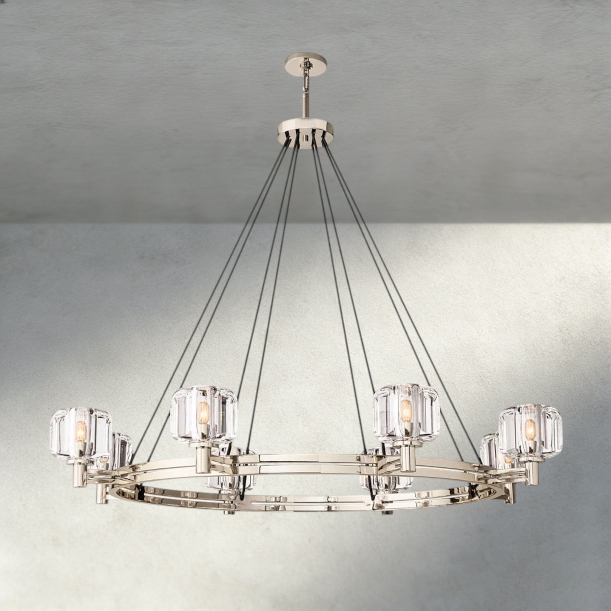 Damuet Round Chandelier 36", 48", 60" - fovolighting