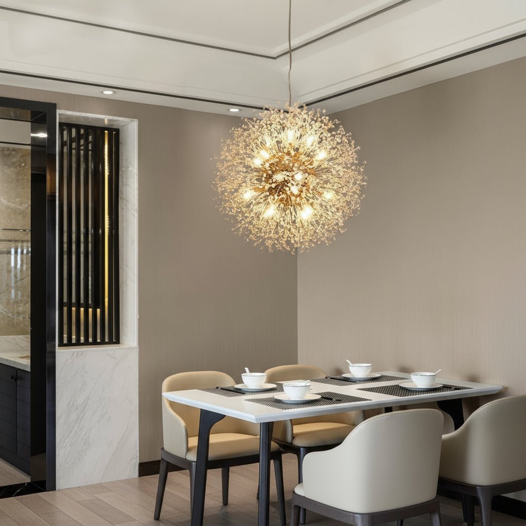 Dandelion Crystal Globe Chandelier - fovolighting