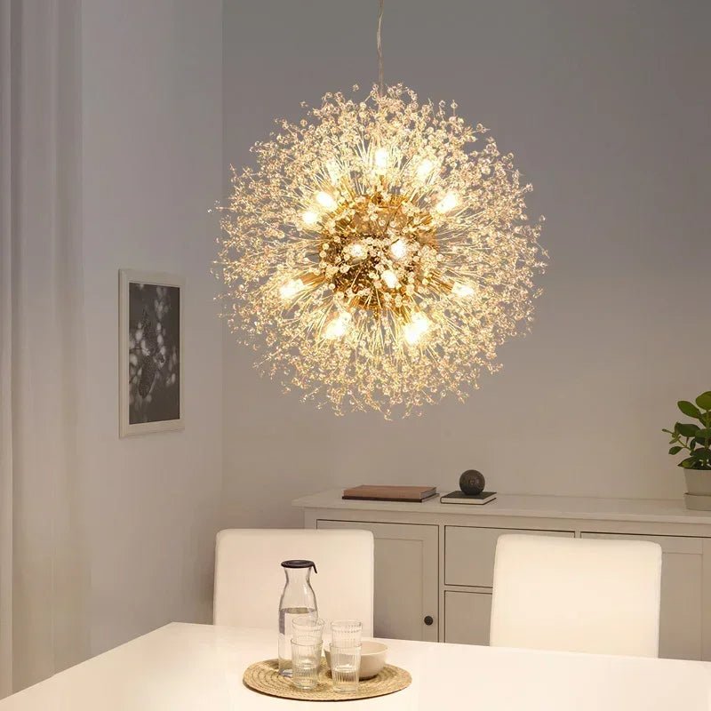 Dandelion Crystal Globe Chandelier - fovolighting