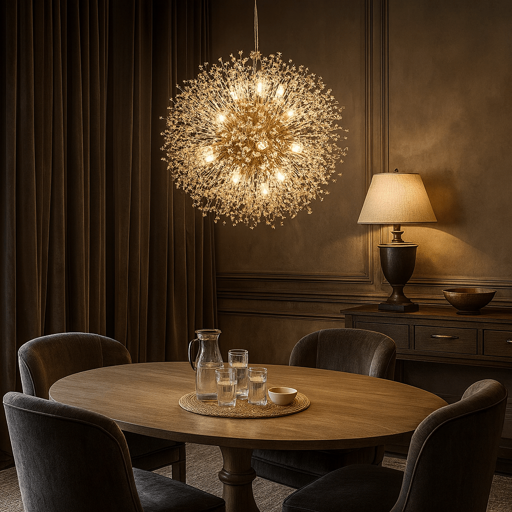 Dandelion Crystal Globe Chandelier - fovolighting