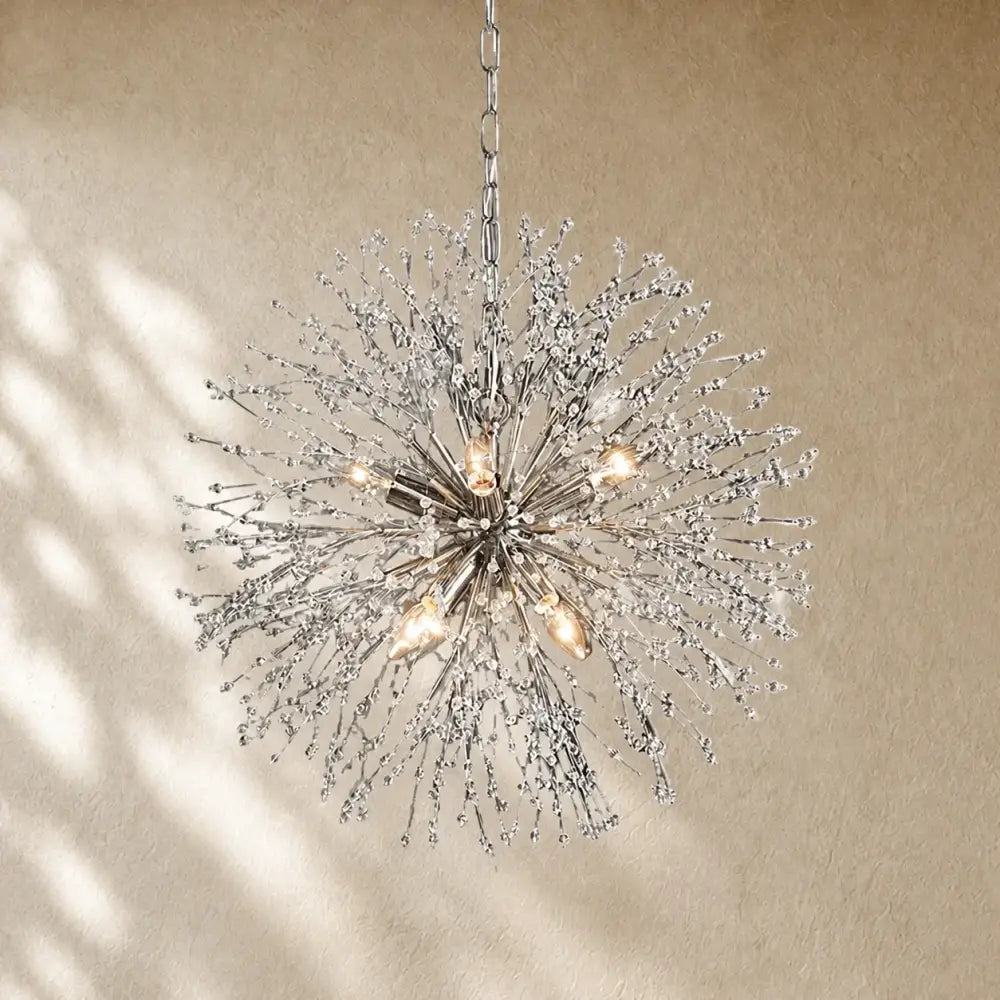Dandelionni Round Chandelier - 22’’ / Silver