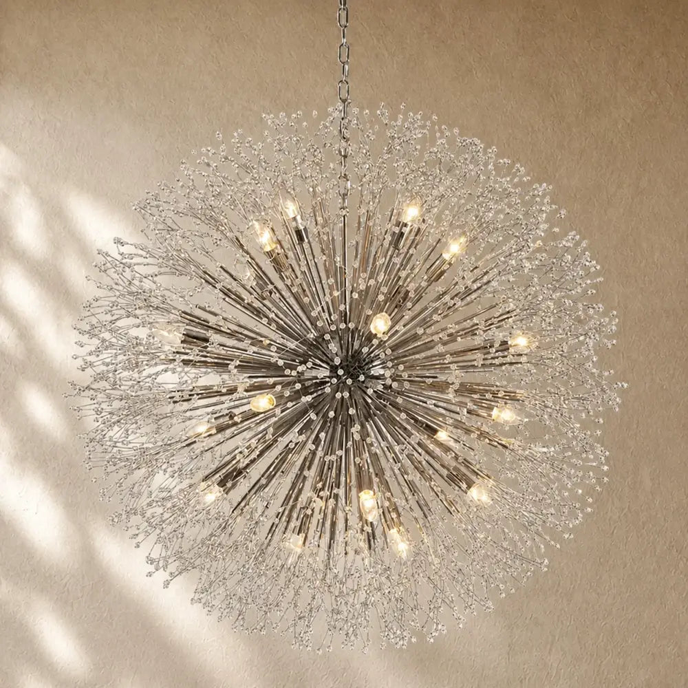 Dandelionni Round Chandelier - 43’’ / Silver