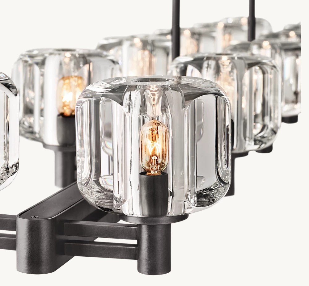 Delmare Double Linear Chandelier 72“ - fovolighting