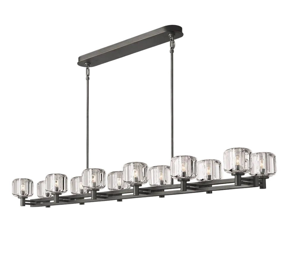 Delmare Double Linear Chandelier 72“ - fovolighting