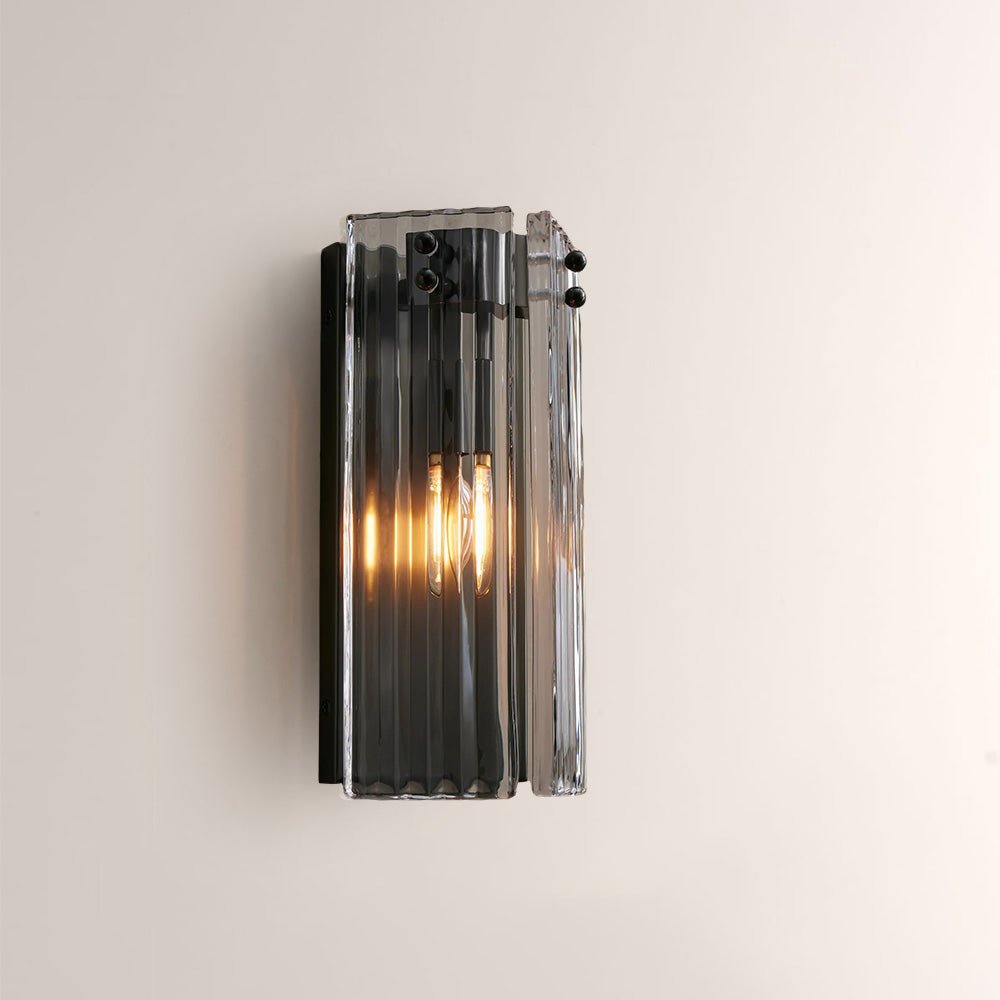 Delsia Fluted Glass Wall Sconce - fovolighting