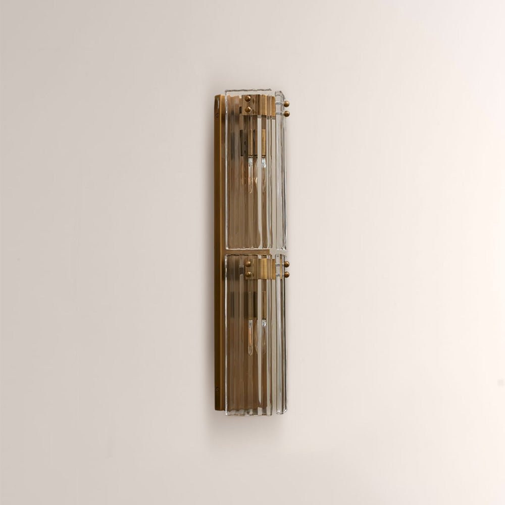 Delsia Fluted Glass Wall Sconce - fovolighting