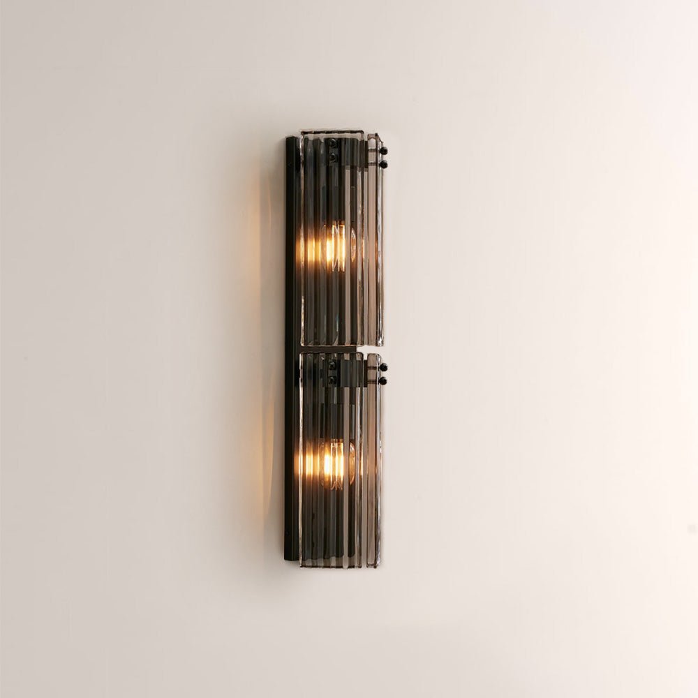 Delsia Fluted Glass Wall Sconce - fovolighting