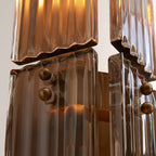 Delsia Fluted Glass Wall Sconce - fovolighting