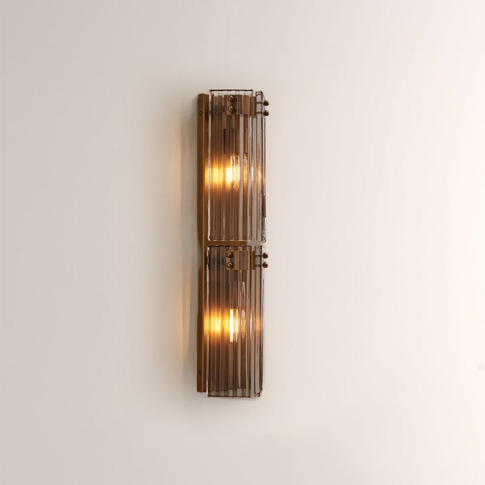 Delsia Fluted Glass Wall Sconce - fovolighting