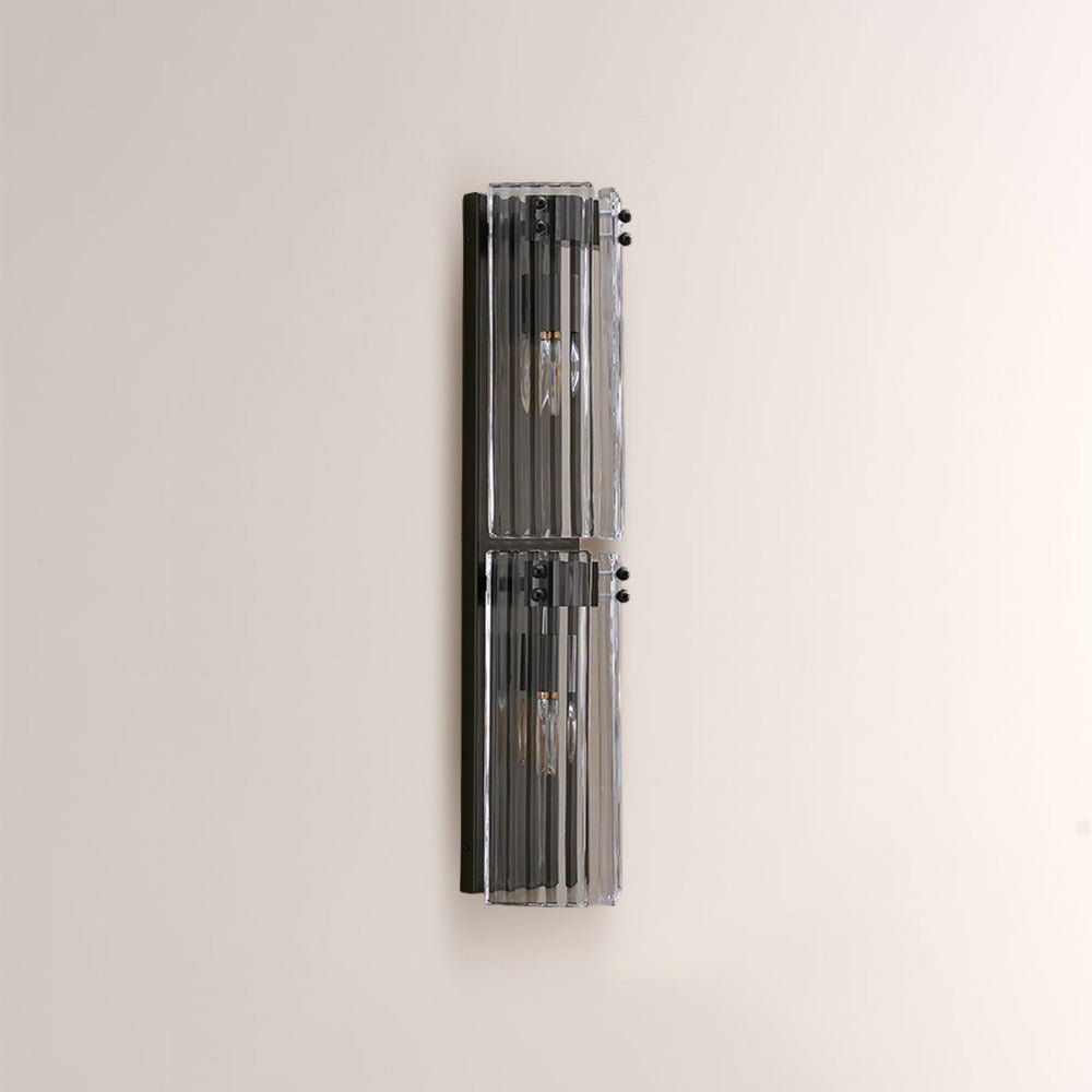 Delsia Fluted Glass Wall Sconce - fovolighting