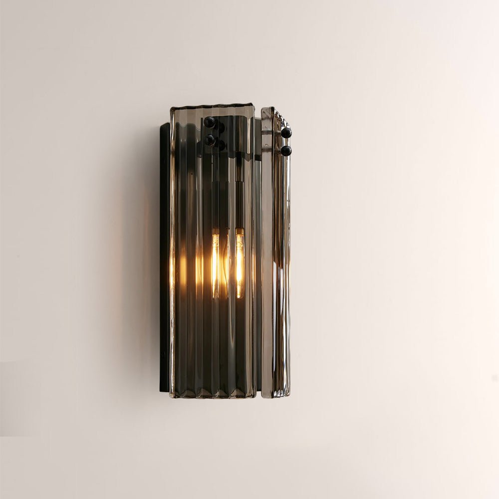 Delsia Fluted Glass Wall Sconce - fovolighting