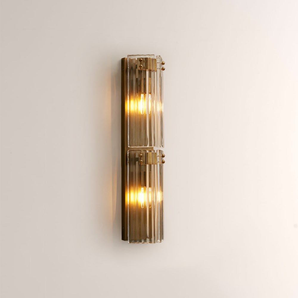 Delsia Fluted Glass Wall Sconce - fovolighting