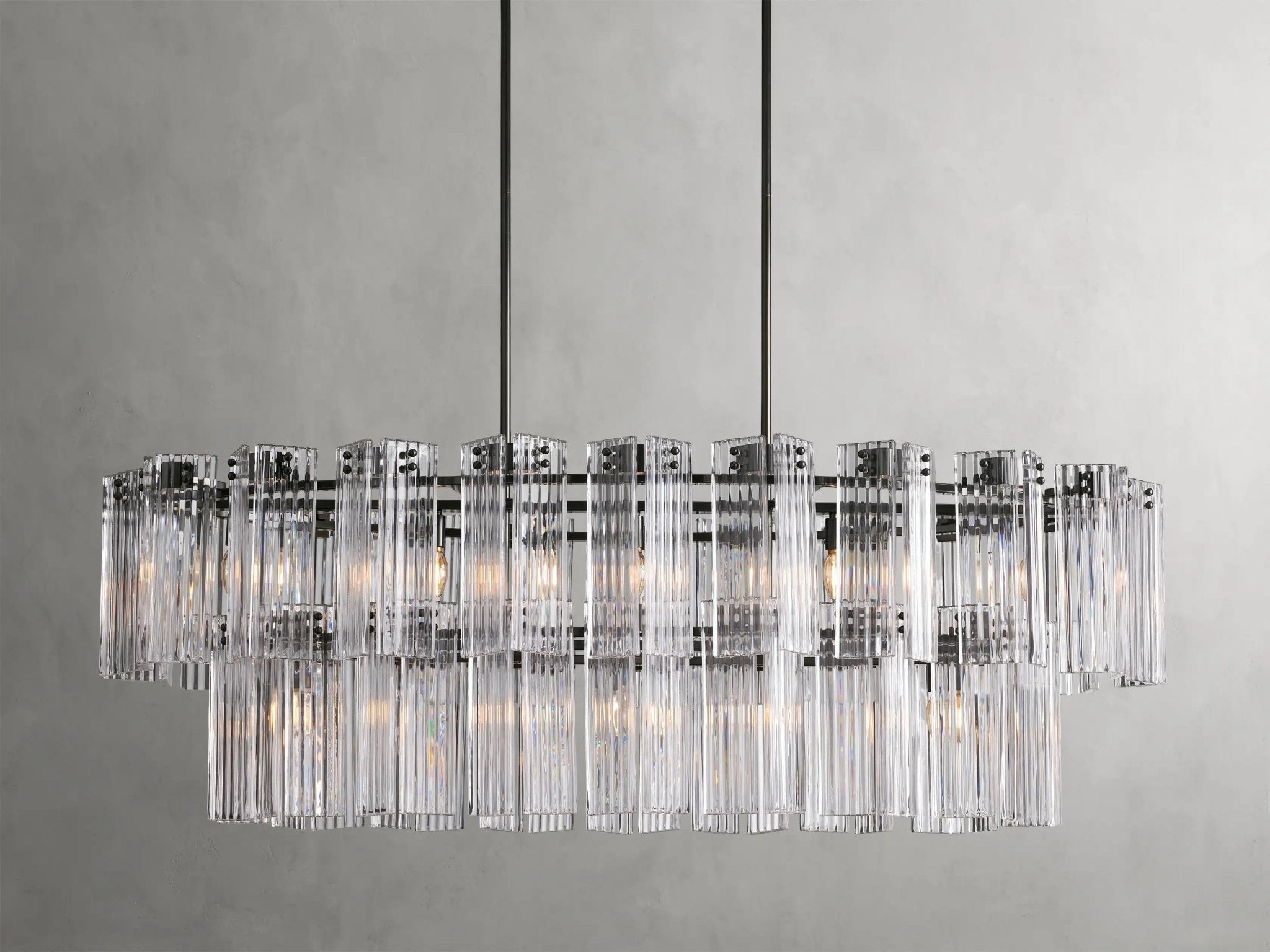 Delsie Oval Chandelier 51''63''72'' - fovolighting