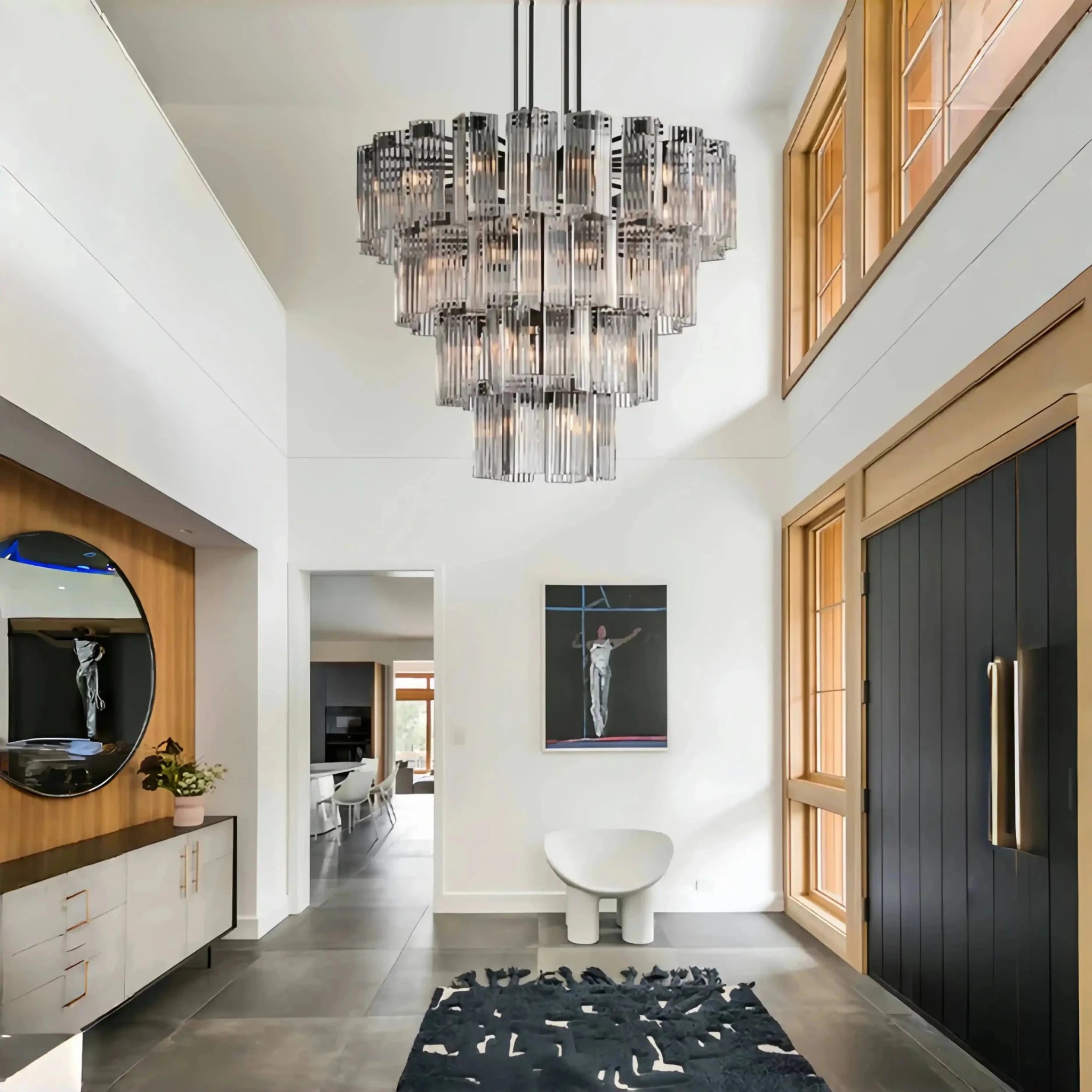Delsie Round Chandelier 38''48''60'' - fovolighting