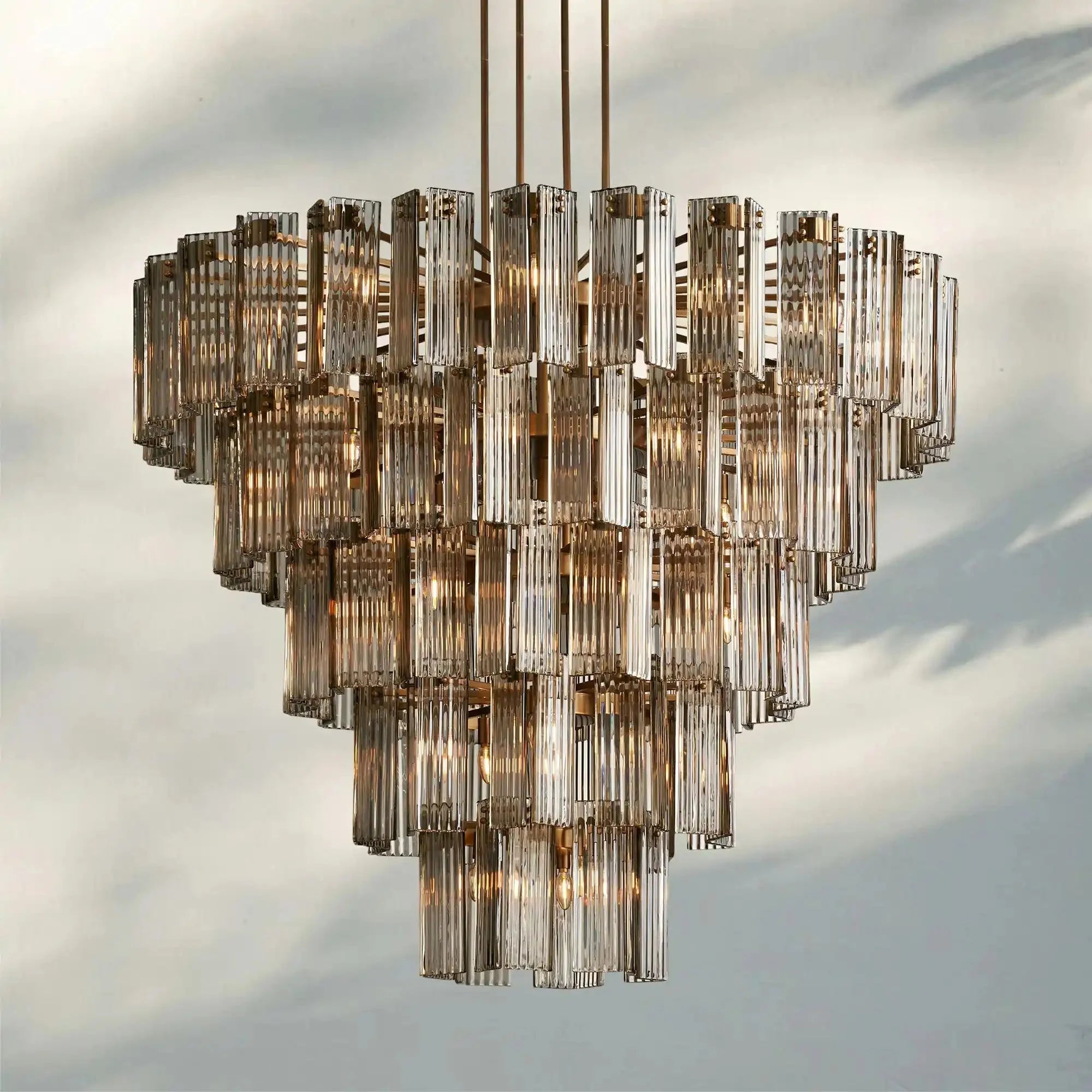 Delsie Round Chandelier 38''48''60'' - fovolighting