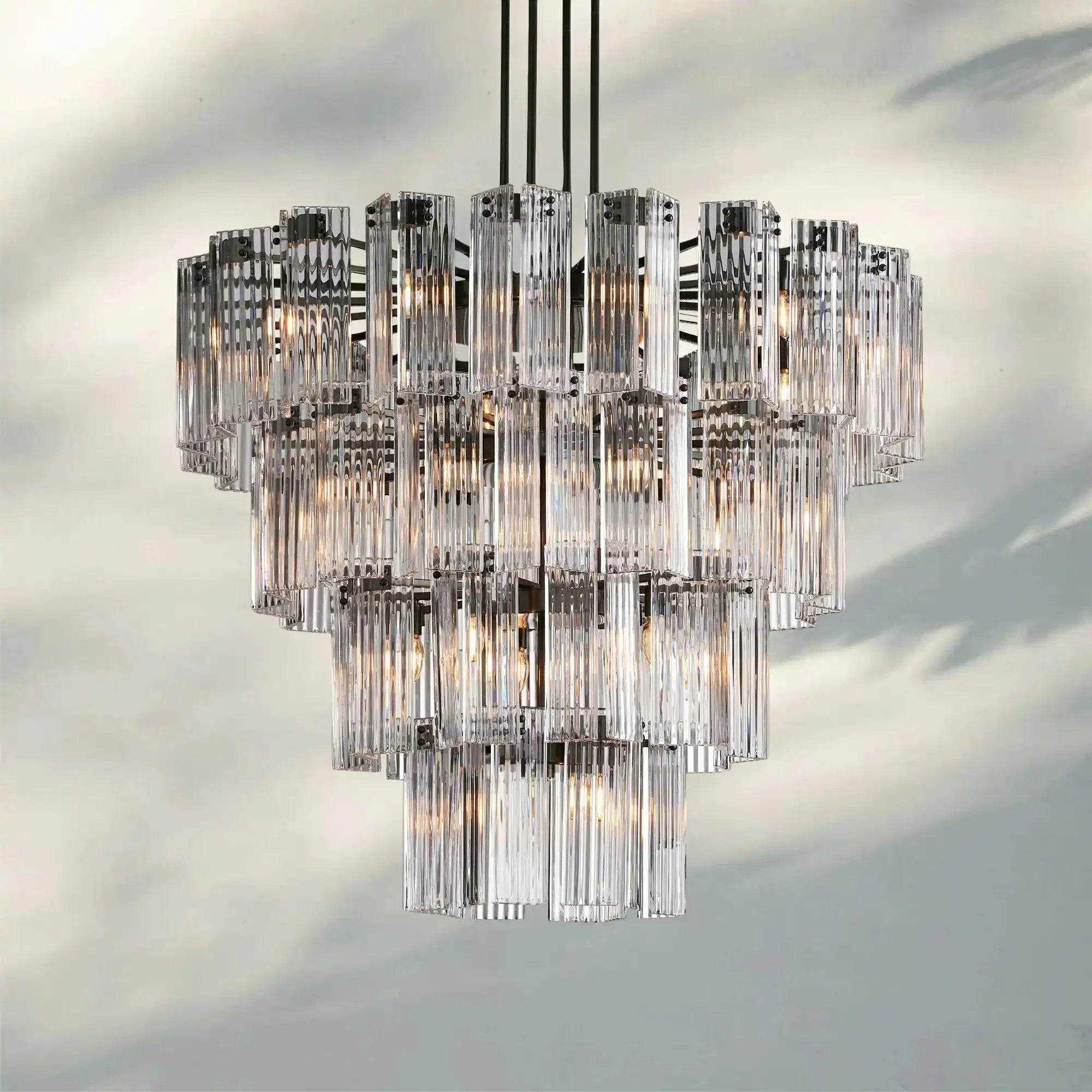 Delsie Round Chandelier 38''48''60'' - fovolighting
