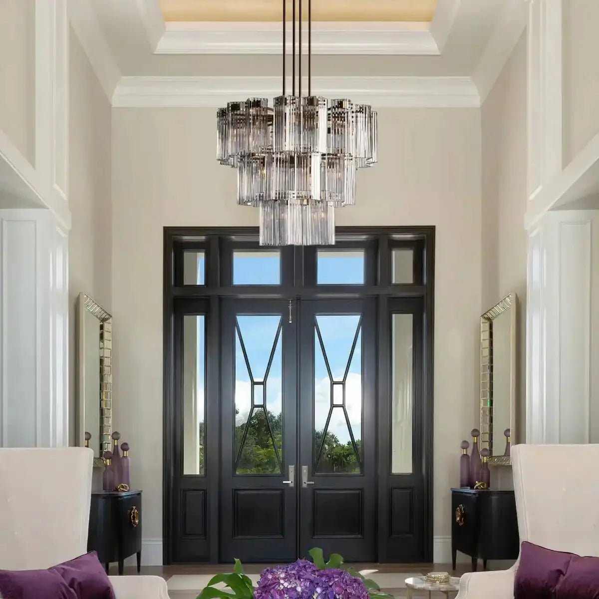 Delsie Round Chandelier 38''48''60'' - fovolighting